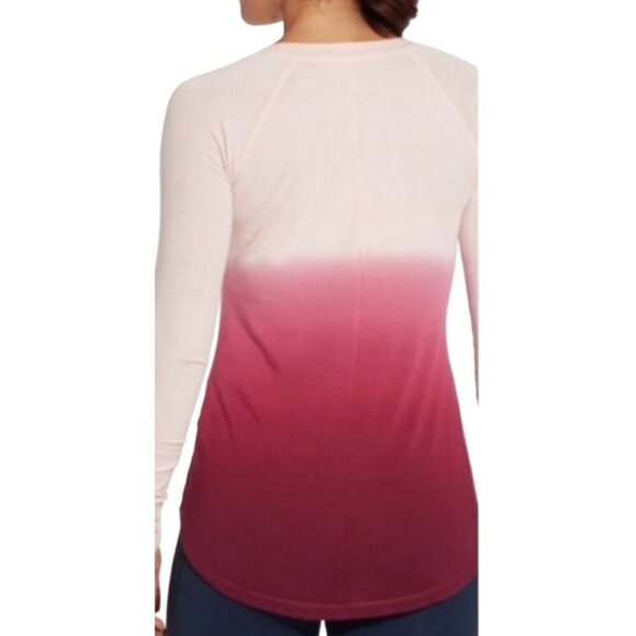 CALIA by Carrie Underwood Flow Everyday Long Sleeve Top in Pink Ombre Size Small - Picture 9 of 11